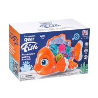 Рыбка «Шестерёнки», свет и звук, работает от батареек, цвет оранжевый Рыбка «Шестерёнки», свет и звук, работает от батареек, цвет оранжевый