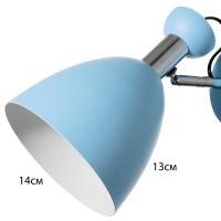 Бра с выключателем на проводе "Клаудиа" Е27 40Вт синий 28х15х20см Бра с выключателем на проводе "Клаудиа" Е27 40Вт синий 28х15х20см