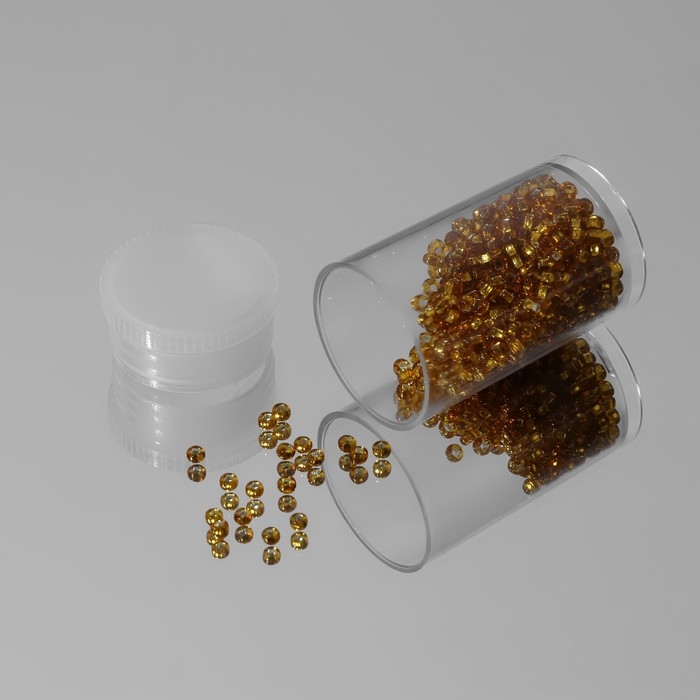 Набор баночек для хранения мелочей, d = 2,1 &times; 3,6 см, 10 шт, в контейнере, 11,5 &times; 9 &times; 2,7 см