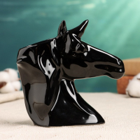 Кашпо - ваза "Единорог" 13х5х13см, черное Кашпо - ваза "Единорог" 13х5х13см, черное