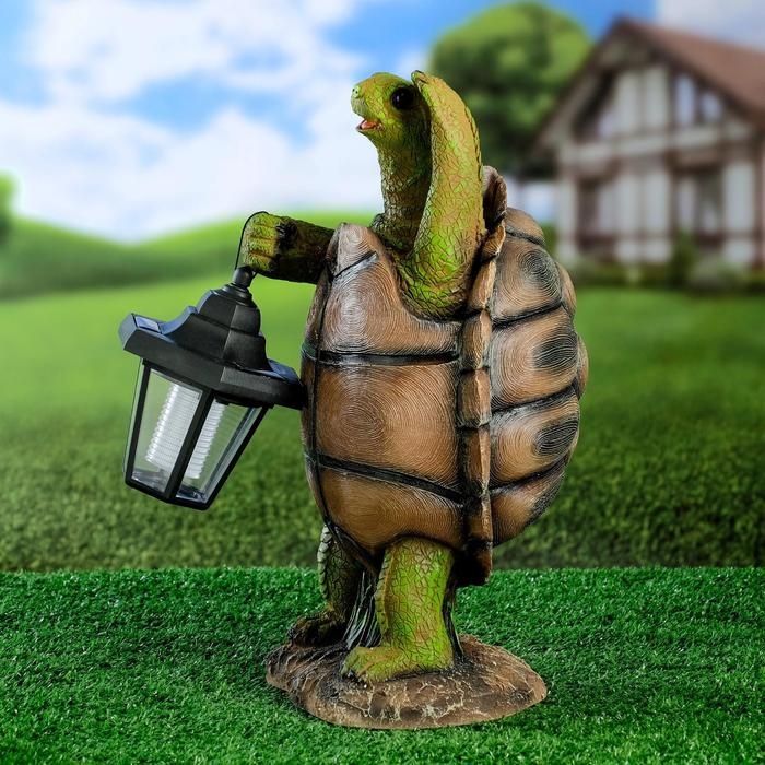 Садовый фонарь Садовый фонарь "Черепаха с фонарем" 20х18х37см