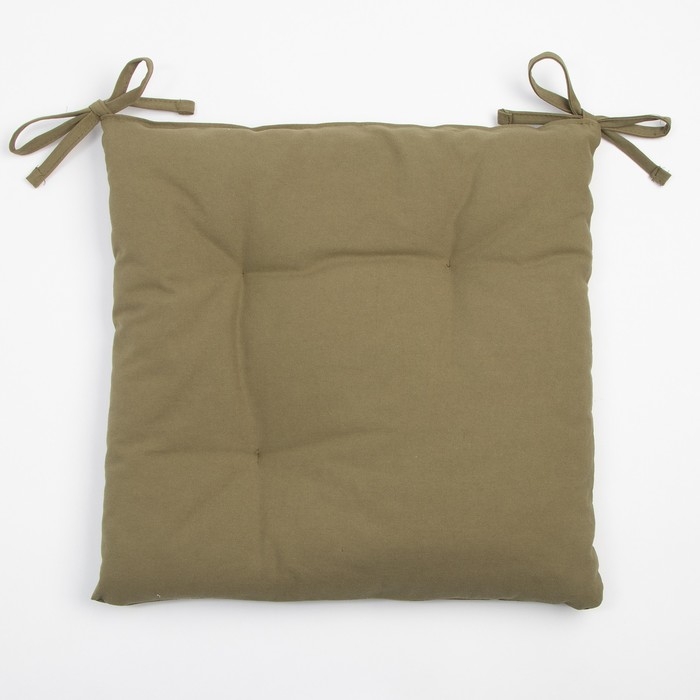 Сидушка на стул Этель Kitchen 42х42 см, цвет зелёный, 100% хлопок, саржа 220 г/м2 Сидушка на стул Этель Kitchen 42х42 см, цвет зелёный, 100% хлопок, саржа 220 г/м2