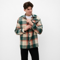 Рубашка мужская в клетку MIST, размер 50, зеленый