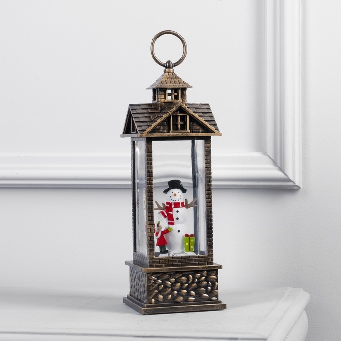 Светодиодная фигура «Фонарь со снеговиком» 10 × 30 × 10 см, пластик, батарейки ААх3 (не в комплекте), USB, свечение тёплое белое Светодиодная фигура «Фонарь со снеговиком» 10 × 30 × 10 см, пластик, батарейки ААх3 (не в комплекте), USB, свечение тёплое белое