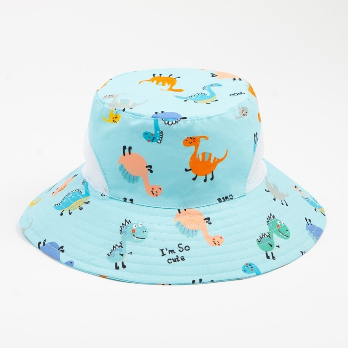Панама детская MINAKU Панама детская MINAKU "Дино", цв, голубой, р-р 54