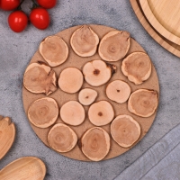 Подставка под горячее "Мозаика", 20 см, микс дерева, можжевельник Подставка под горячее "Мозаика", 20 см, микс дерева, можжевельник