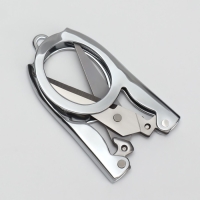 Ножницы маникюрные, складные, прямые, 10,5 см, цвет серебристый