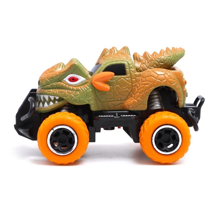 Джип радиоуправляемый DINO, работает от батареек, цвет жёлтый Джип радиоуправляемый DINO, работает от батареек, цвет жёлтый