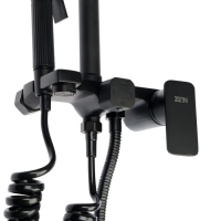 Душевая система ZEIN Z3863, смеситель, верхняя, ручная и гигиеническая лейка, полка, черная 993217 Душевая система ZEIN Z3863, смеситель, верхняя, ручная и гигиеническая лейка, полка, черная 993217