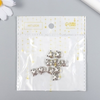 Бусина для творчества металл "Котик" набор 10 шт серебро 1,1х1,1 см