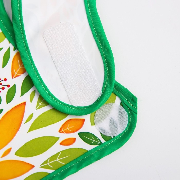 Нагрудник для кормления &laquo;Мишка&raquo; непромокаемый на липучке, с карманом