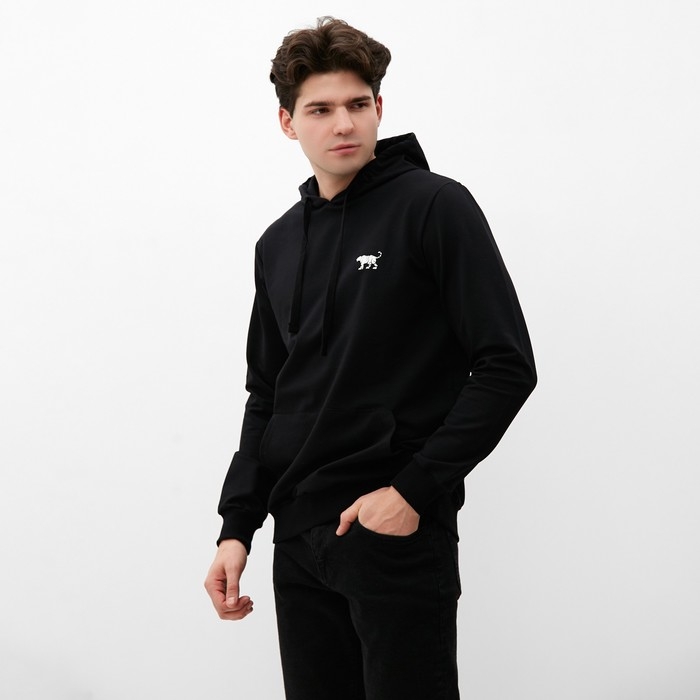 Толстовка мужская с капюшоном MIST Men's casual размер 52, черный