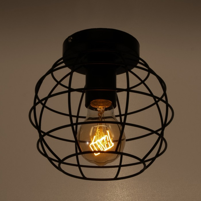 Люстра "Нола" 1х60Вт E27 черный 18х18х14 см BayerLux
