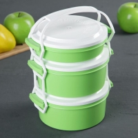 Набор пищевых контейнеров &laquo;Трапезница&raquo;, 3 шт: 0,6 л,1 л, 1 л, цвет микс