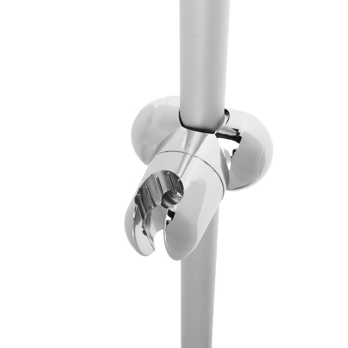 Держатель лейки для душевой стойки ZEIN Z92, пружинный, пластик, хром