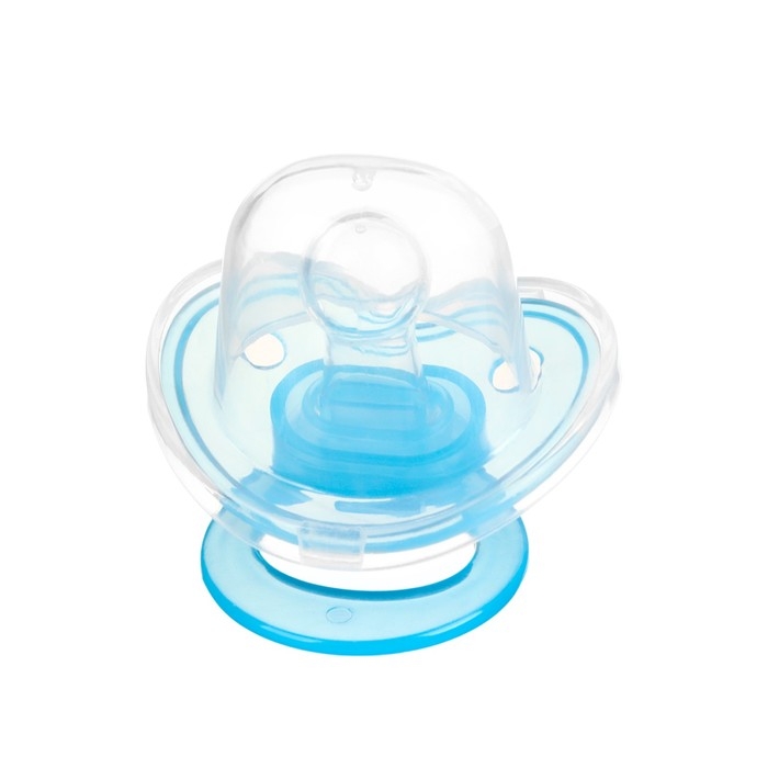 Соска - пустышка силиконовая классическая, от 0 мес., с колпачком, цвет голубой Соска - пустышка силиконовая классическая, от 0 мес., с колпачком, цвет голубой