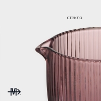 Кувшин для воды стеклянный Magistro &laquo;Грани&raquo;, 1 л, 13&times;18,5 см, цвет розовый