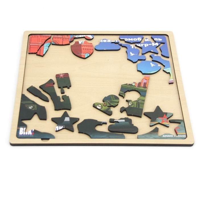 Пазл деревянный &laquo;Бронеавтомобиль ТИГР-М&raquo;, 60 элементов