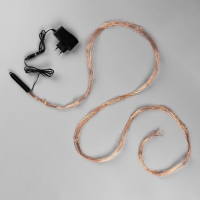 Гирлянда &laquo;Конский хвост&raquo; 20 нитей по 2 м, нить медная, 400 LED, 12 В, блок питания в комплекте, фиксинг, свечение белое