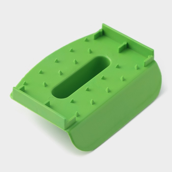 Тёрка с лотком Доляна &laquo;Фреш Флеш&raquo;, 7 насадок, 27&times;10&times;12 см, цвет зелёный, белый