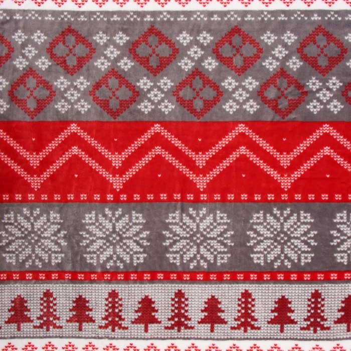 Плед LoveLife &laquo;Новогодний узор&raquo; 150х200 см,100% п/э, велсофт 280 гр/м2