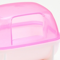 Туалет для грызунов "Пижон", 10,2 х 7,2 х 7,2 см, розовый Туалет для грызунов "Пижон", 10,2 х 7,2 х 7,2 см, розовый
