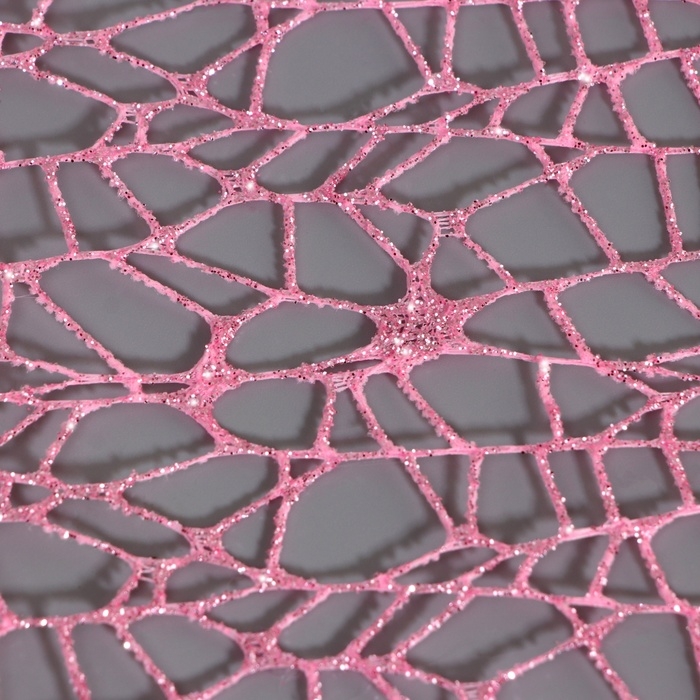 Упаковка для цветов Упаковка для цветов "Паутинка с глиттером" розовая, 48 см х 4,5 м