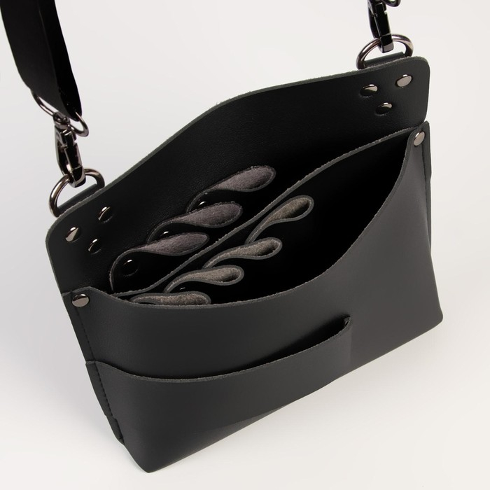 Сумка для мастера 19 &times; 18,5 см, длина ремня 105 см, цвет чёрный