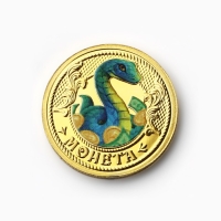 Монета новогодняя &laquo;Монета богатства&raquo; на Новый год, диам. 2,2 см