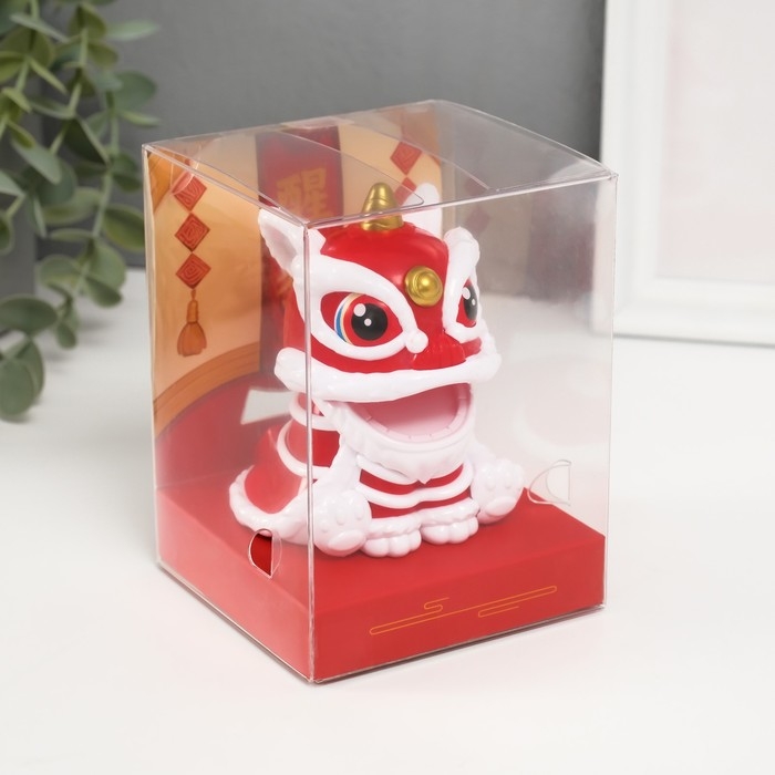 Маятник пластик Маятник пластик "Китайский лев" красно-белый 8,5х7,3х8,5 см