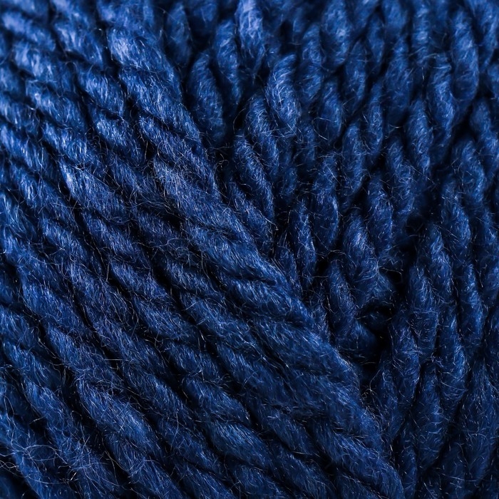 Пряжа "Осенняя" 25% шерсть, 75% акрил высокообъемный 150м/200гр (156-Индиго)