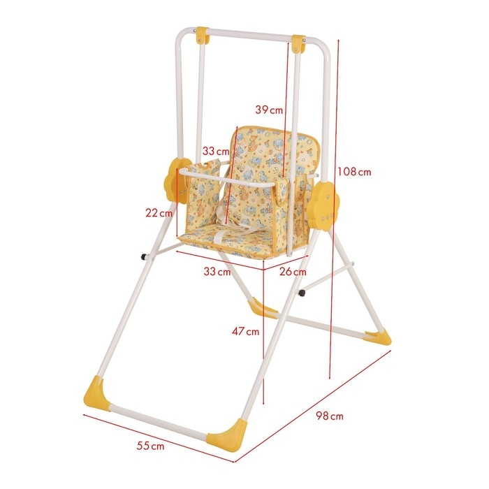 Качели детские напольные &laquo;Малыш. Фея&raquo;, цвет желтый