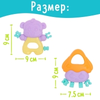 Набор прорезывателей для зубов &laquo;Забавные зверята&raquo;, 4 шт.