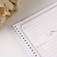 Книга пожеланий &laquo;Белая с блестками&raquo; на пружине, 21,7 х 21 см.