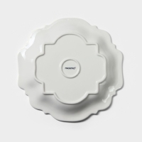 Тарелка фарфоровая обеденная Magistro &laquo;Сюита&raquo;, d=25,4 см, цвет белый