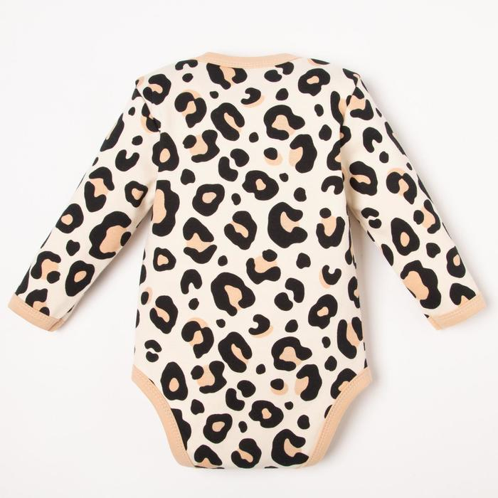 Боди с длинным рукавом Крошка Я &laquo;Леопард&raquo;, рост 86-92 см