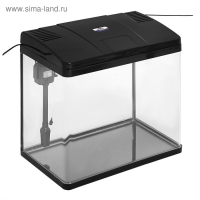 Аквариум SeaStar LS-500F в комплекте: LED-лампа двухцветная, фильтр, 56 л, черный