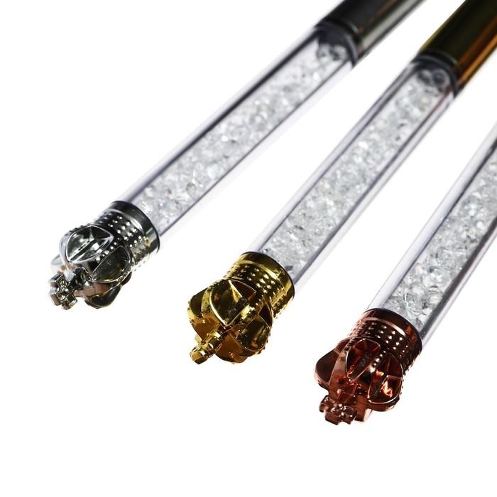 Ручка шариковая-прикол Ручка шариковая-прикол "Корона со стразами", МИКС