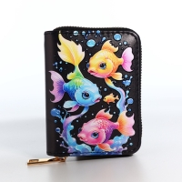 Кошелёк на молнии, цвет чёрный Кошелёк на молнии, цвет чёрный