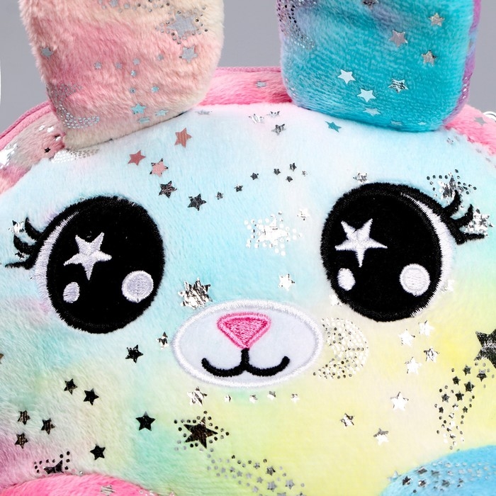 Сумка детская меховая &laquo;Зайчик&raquo;, цвет розовый, 15,5х12,7х4 см