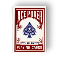 Карты игральные пластиковые "Ace Poker", 30 мкм, 8.8 х 6.3 см, красная рубашка Карты игральные пластиковые "Ace Poker", 30 мкм, 8.8 х 6.3 см, красная рубашка
