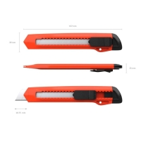 Нож канцелярский 18 мм, ErichKrause Standart, с системой фиксации лезвия push-lock и насадкой для безопасного отделения сегмента лезвия, МИКС Нож канцелярский 18 мм, ErichKrause Standart, с системой фиксации лезвия push-lock и насадкой для безопасного отделения сегмента лезвия, МИКС