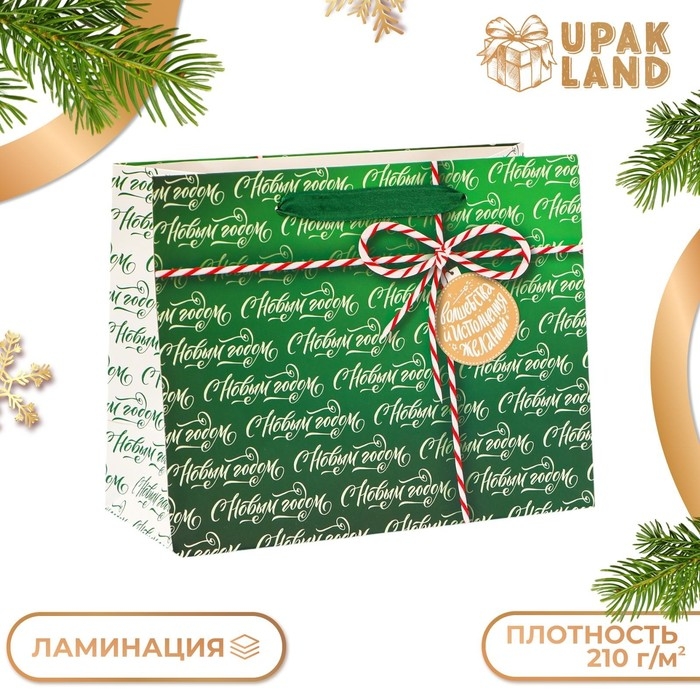Пакет ламинированный &laquo;С новым годом!&raquo;, MS 23 &times; 18 &times; 10 см
