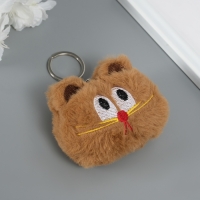 Пушистик на кольце "Котик" пищалка 8х9х2,5 см Пушистик на кольце "Котик" пищалка 8х9х2,5 см