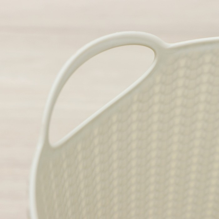 Корзина для бумаг &laquo;Вязание&raquo;, 10 л, цвет белый