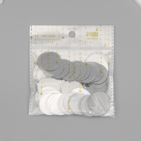 Пайетки "Круг" серебро набор 30 гр d=2,5 см Пайетки "Круг" серебро набор 30 гр d=2,5 см