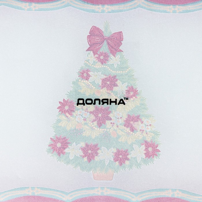 Блюдо стеклянное прямоугольное Доляна &laquo;Новогодняя ель&raquo;, 25&times;15 см, цвет красный