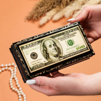 Шкатулка - купюрница &laquo;Доллар&raquo;, 8,5&times;17 см, лаковая миниатюра