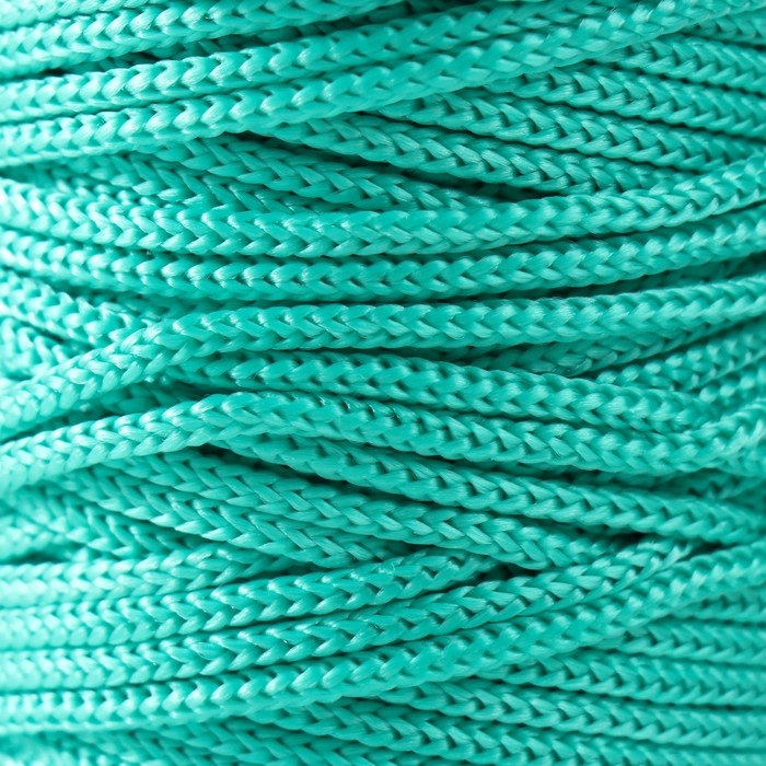 Шнур вязаный полипропиленовый без сердечника 3 мм /50 м  (зеленый)