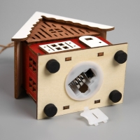 Подвеска световая "Красный домик", 9.5х5.5х10 см, 1 LED, AG10x3 (в компл.), свечение тёплое белое Подвеска световая "Красный домик", 9.5х5.5х10 см, 1 LED, AG10x3 (в компл.), свечение тёплое белое